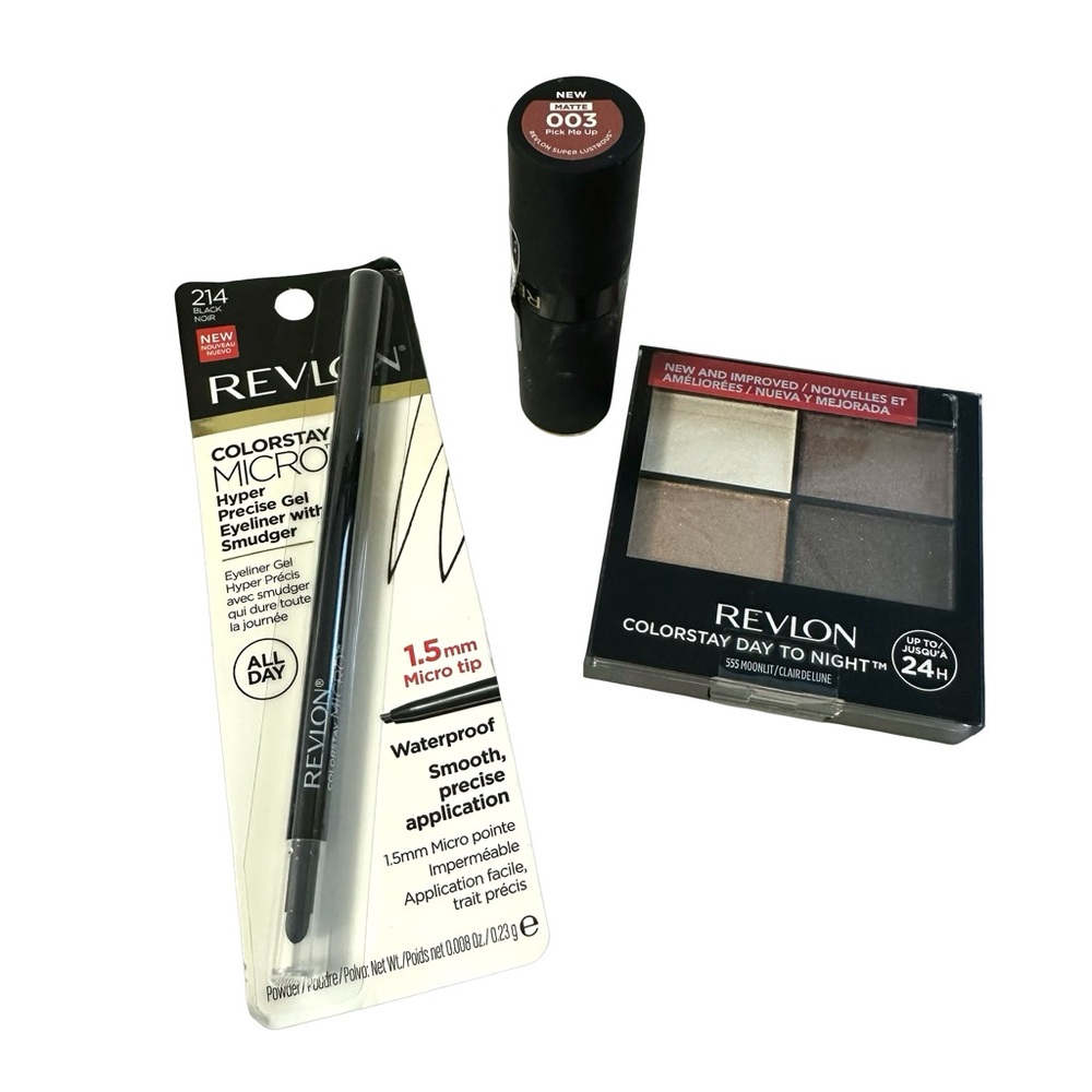 Revlon NEW Lustrious Lipstick Hyper Precise Gel Eyeliner Colorstay Shadow